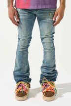 SERENEDE-Men's Stacked Jeans and Denim