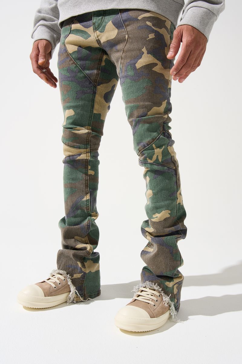 SERENEDE-Men's Stacked Jeans and Denim