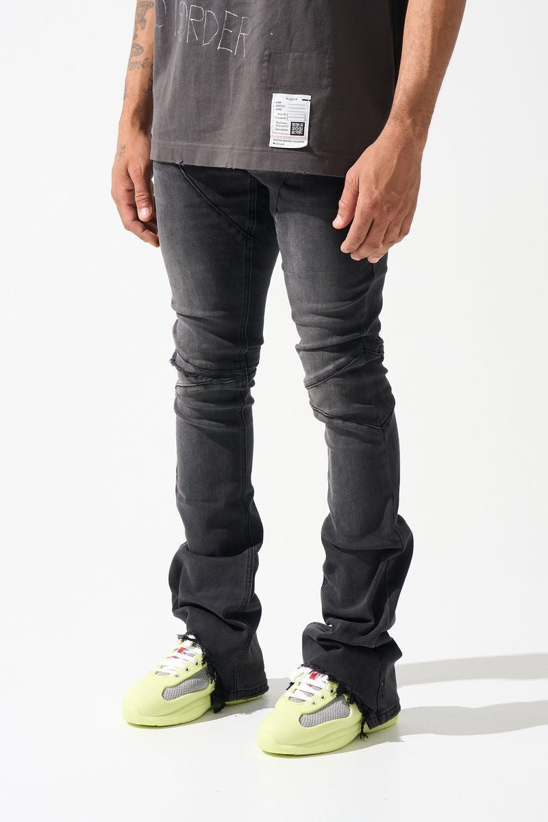 SERENEDE-Men's Stacked Jeans and Denim