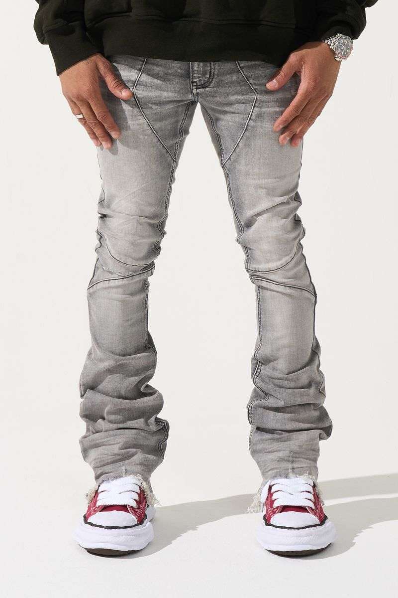SERENEDE-Men's Stacked Jeans and Denim