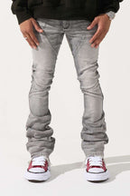 SERENEDE-Men's Stacked Jeans and Denim