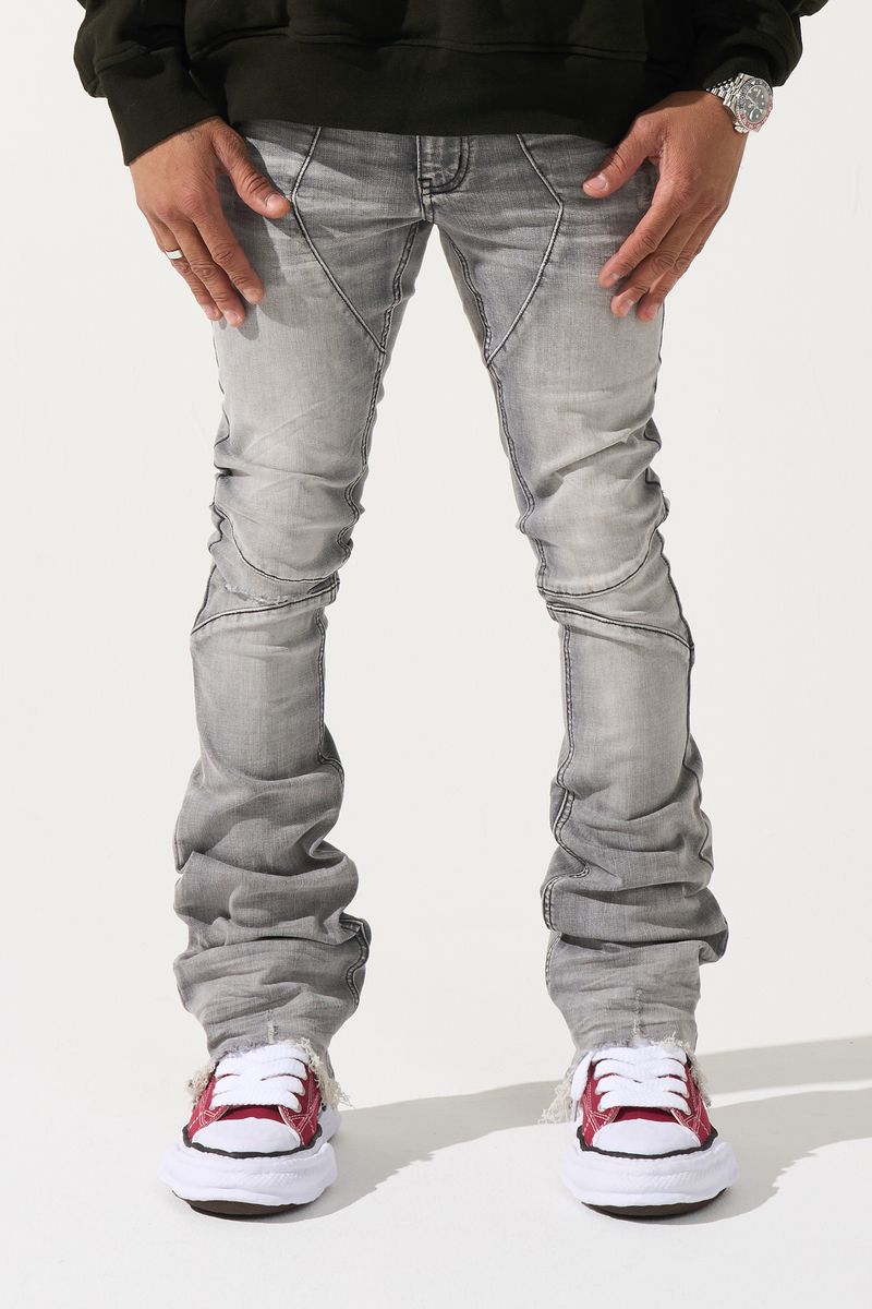 SERENEDE-Men's Stacked Jeans and Denim