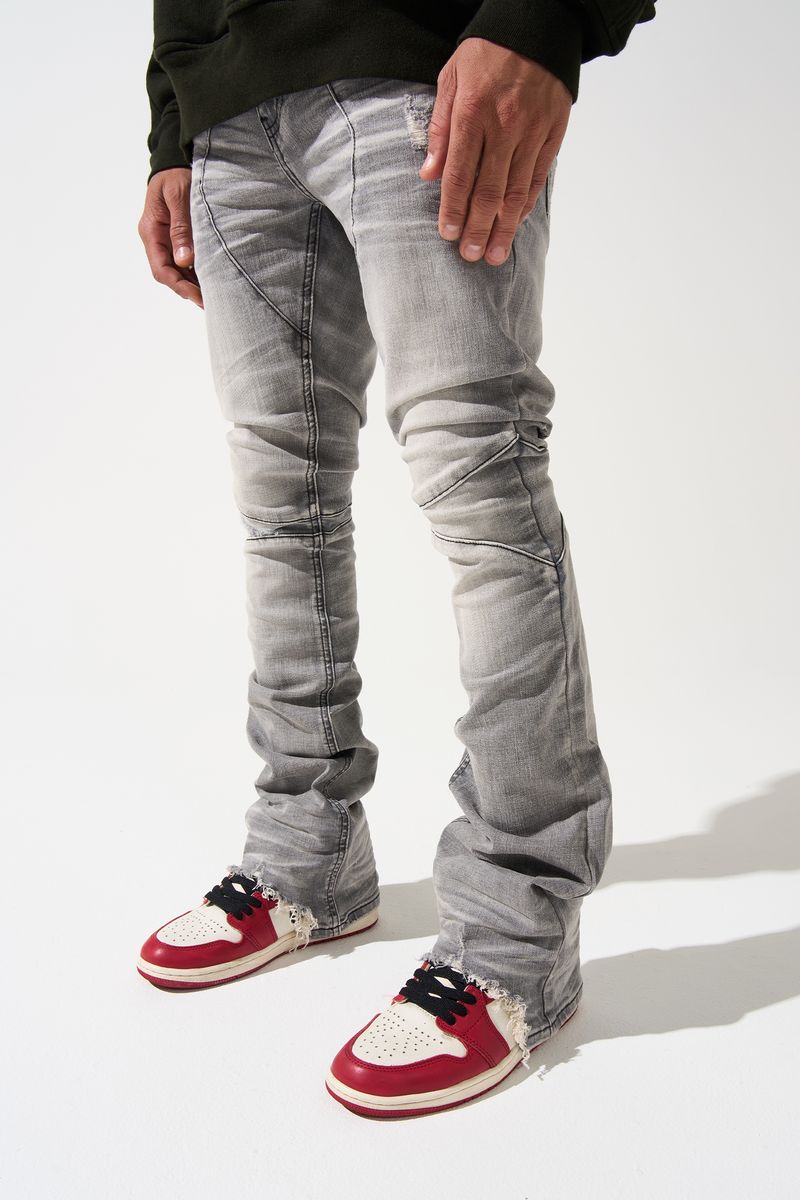 SERENEDE-Men's Stacked Jeans and Denim