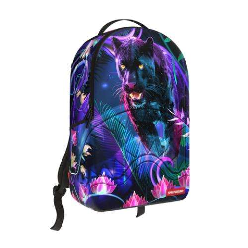 SPRAYGROUND AI Trippy Space Black Leopard Garden Flowers Lost in a World Backpack B9640 Secondary image