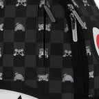 SPRAYGROUND Gray Peeking Character Check Backpack B8872