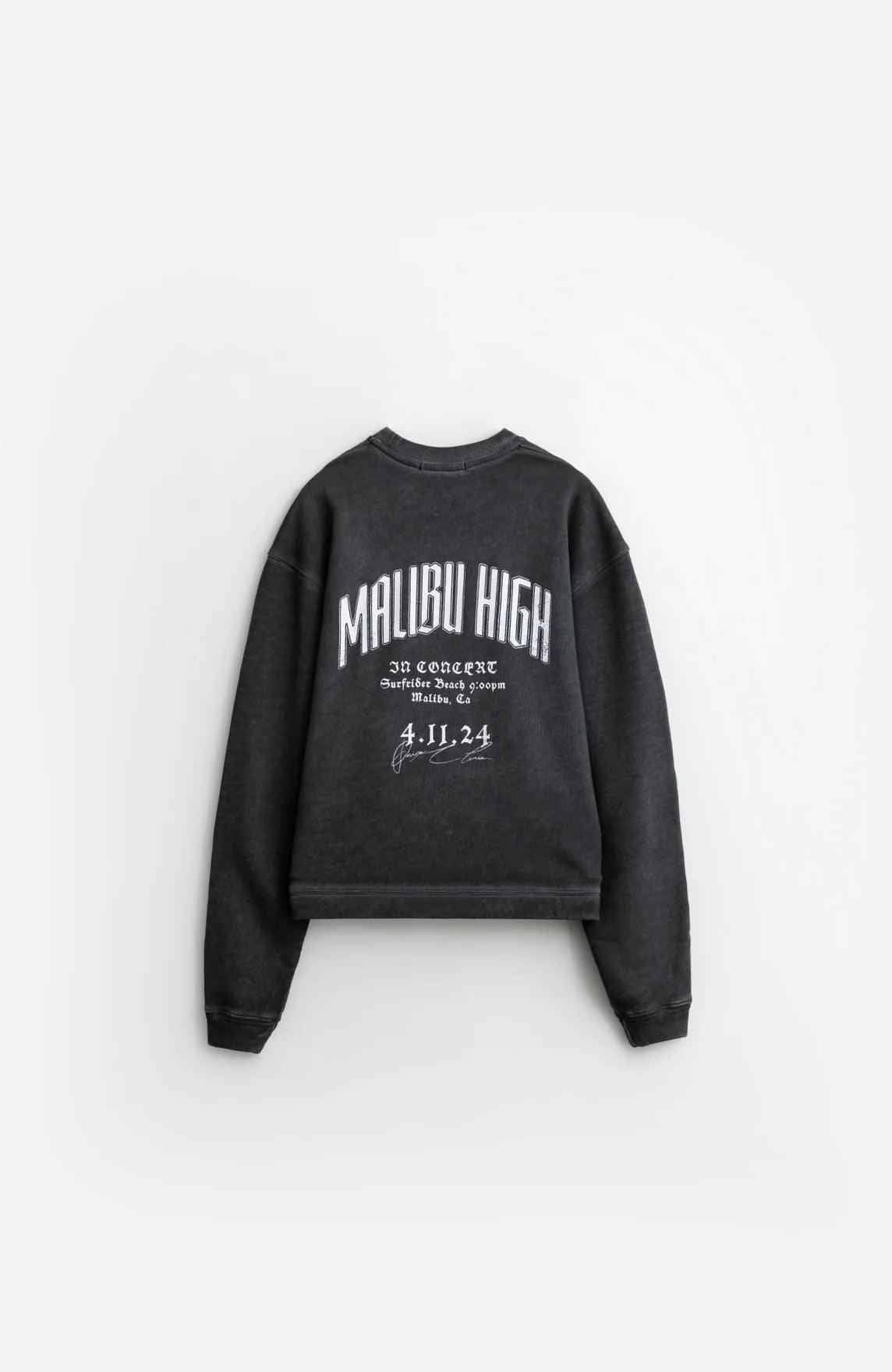 Camiseta de cuello alto Malibu con lavado de aceite negro de STAMPD Imagen secundaria del producto