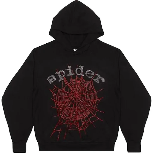 SP5DER OG Spider Rhinestone Logo Hoodie