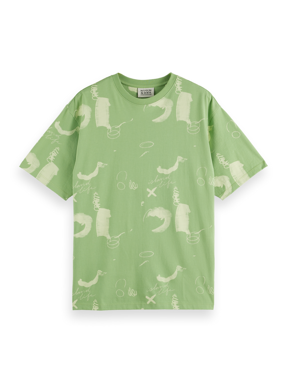 SCOTCH AND SODA Relaxed-Fit AOP T-Shirt - Gravity NYC