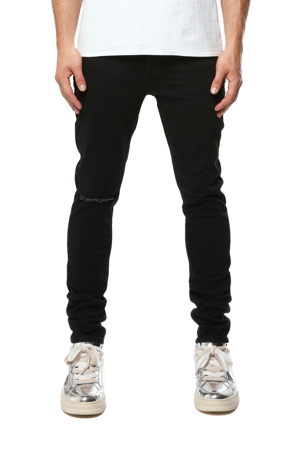 PURPLE BRAND P002 Knee Slit Rinse Slim - Gravity NYC