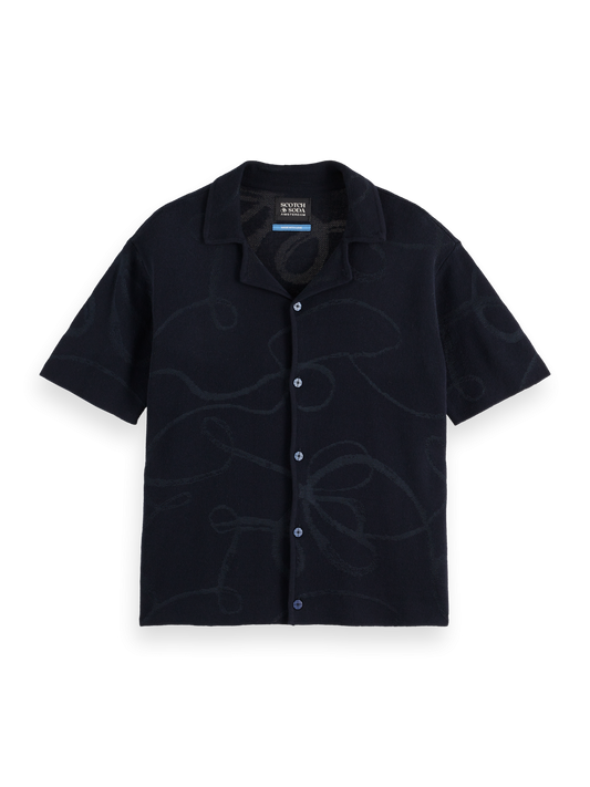 SCOTCH AND SODA Jacquard Knitted Short Sleeve Shirt