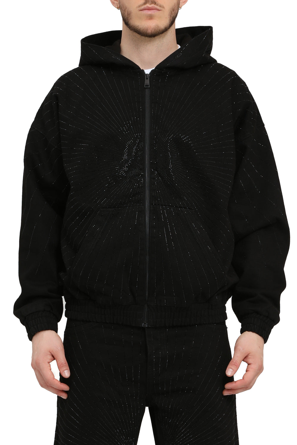 PURPLE BRAND P025 Radial Hotfix Zip Hoodie - Gravity NYC