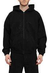 PURPLE BRAND P025 Radial Hotfix Zip Hoodie - Gravity NYC