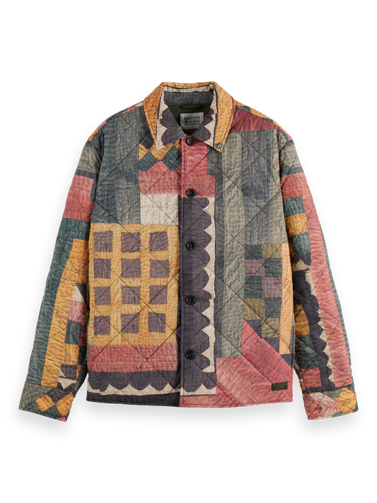 SCOTCH AND SODA Patchwork Mountain Print Overshirt - Gravity NYC