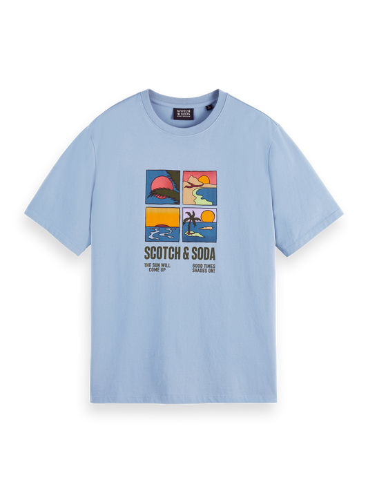 SCOTCH AND SODA Regular-Fit Front and Back Artwork T-Shirt - Gravity NYC