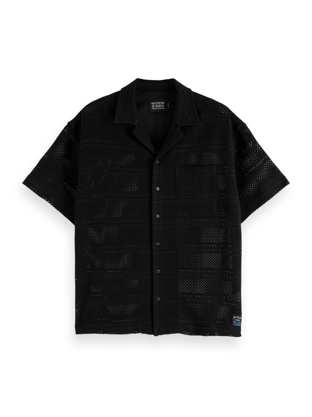 SCOTCH AND SODA Crochet Relaxed-Fit Shirt - Gravity NYC