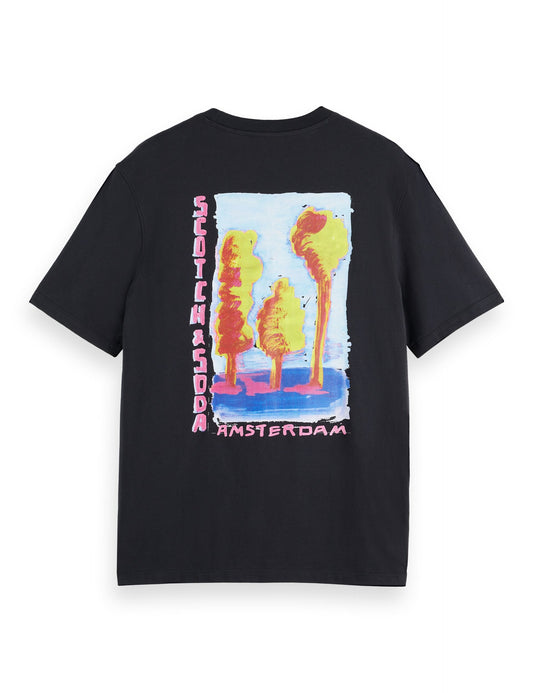 SCOTCH AND SODA Regular-Fit Front and Back Artwork T-Shirt - Gravity NYC