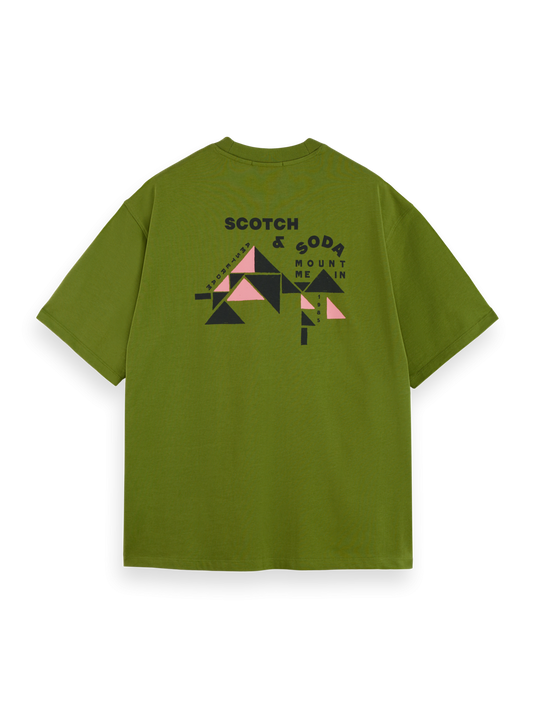 SCOTCH AND SODA Loose-Fit Front and Back Artwork T-Shirt