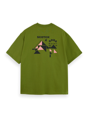 SCOTCH AND SODA Loose-Fit Front and Back Artwork T-Shirt