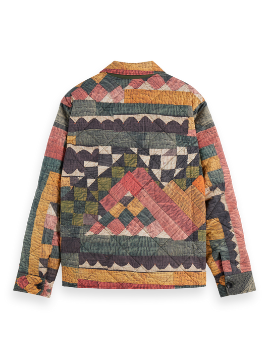SCOTCH AND SODA Patchwork Mountain Print Overshirt - Gravity NYC