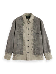 SCOTCH AND SODA Relaxed-Fit Placement Graphic Shirt - Gravity NYC