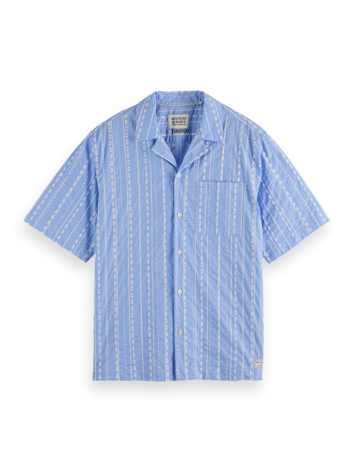 SCOTCH AND SODA Embroidered Stripe Relaxed-Fit Shirt - Gravity NYC
