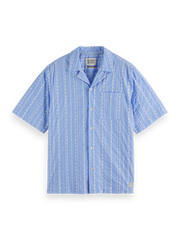 SCOTCH AND SODA Embroidered Stripe Relaxed-Fit Shirt - Gravity NYC
