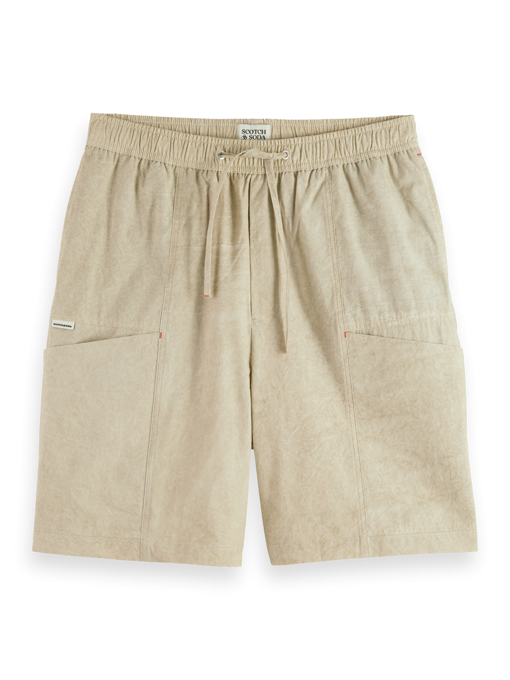 SCOTCH AND SODA Washed Nylon-Blend Poplin Wide Fit Cargo Bermuda - Gravity NYC