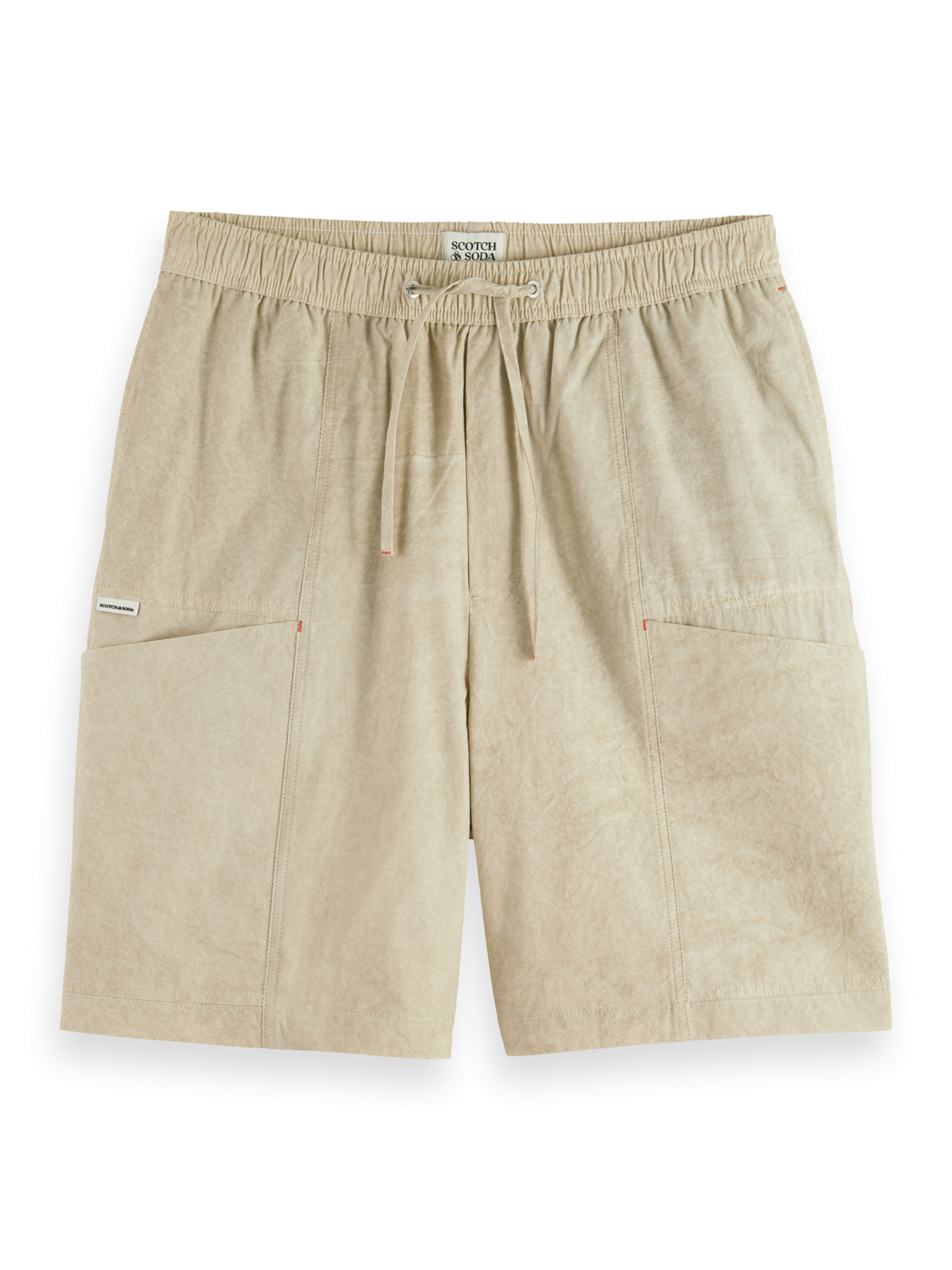 SCOTCH AND SODA Washed Nylon-Blend Poplin Wide Fit Cargo Bermuda