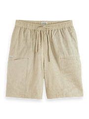 SCOTCH AND SODA Washed Nylon-Blend Poplin Wide Fit Cargo Bermuda