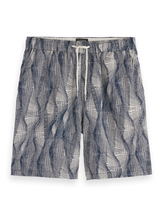 SCOTCH AND SODA Fave-Printed Tencel Relaxed Bermuda - Gravity NYC