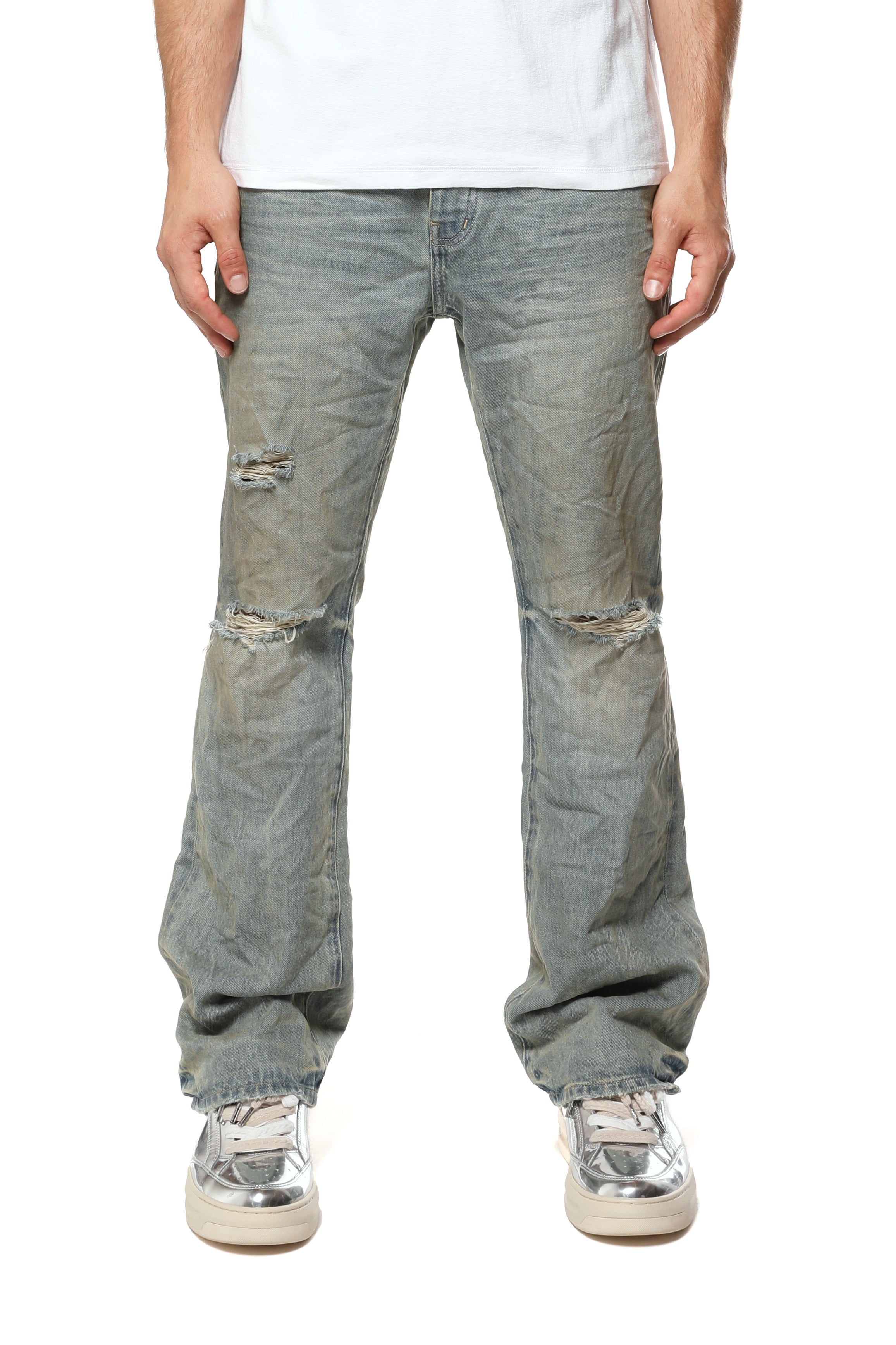 PURPLE BRAND P026 Dirty Fade Down Rip Boot - Gravity NYC