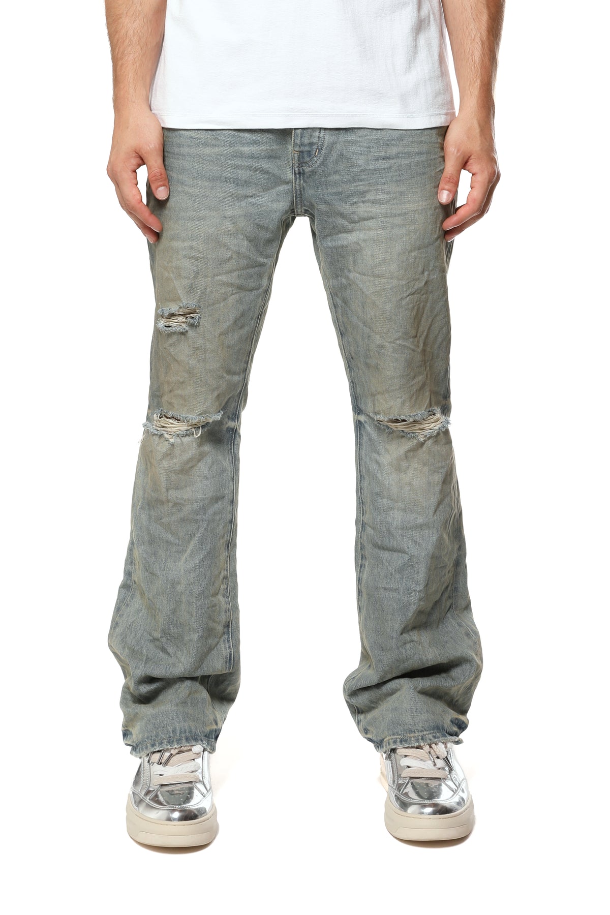 PURPLE BRAND P026 Dirty Fade Down Rip Boot - Gravity NYC