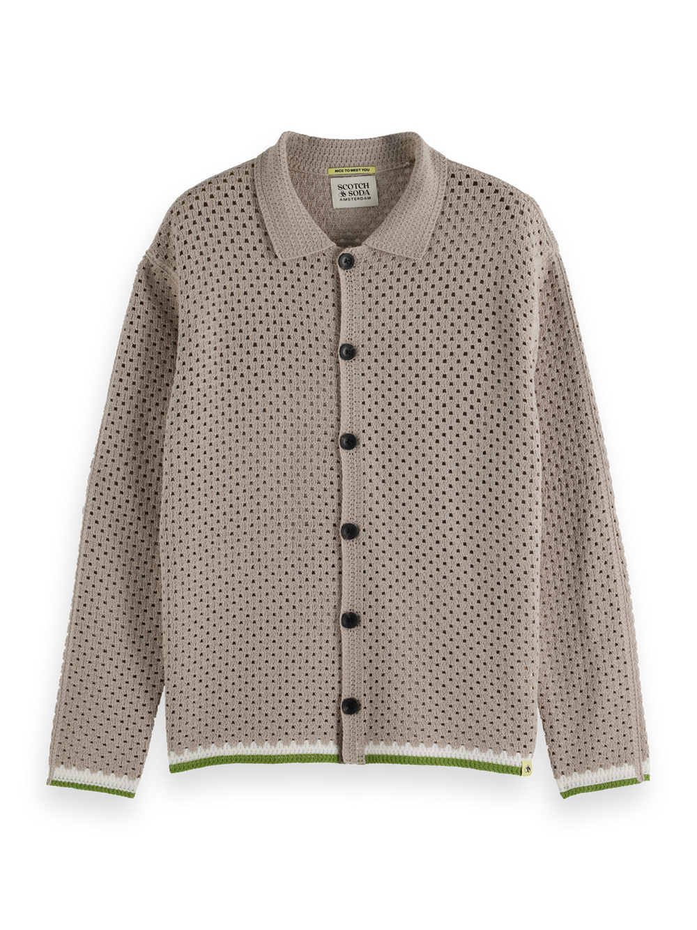 SCOTCH AND SODA Crochet Long Sleeve Shirt - Gravity NYC