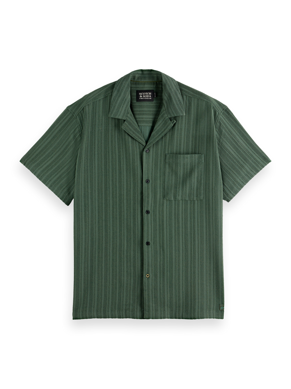 SCOTCH AND SODA Tonal-Striped Short-Sleeved Shirt - Gravity NYC
