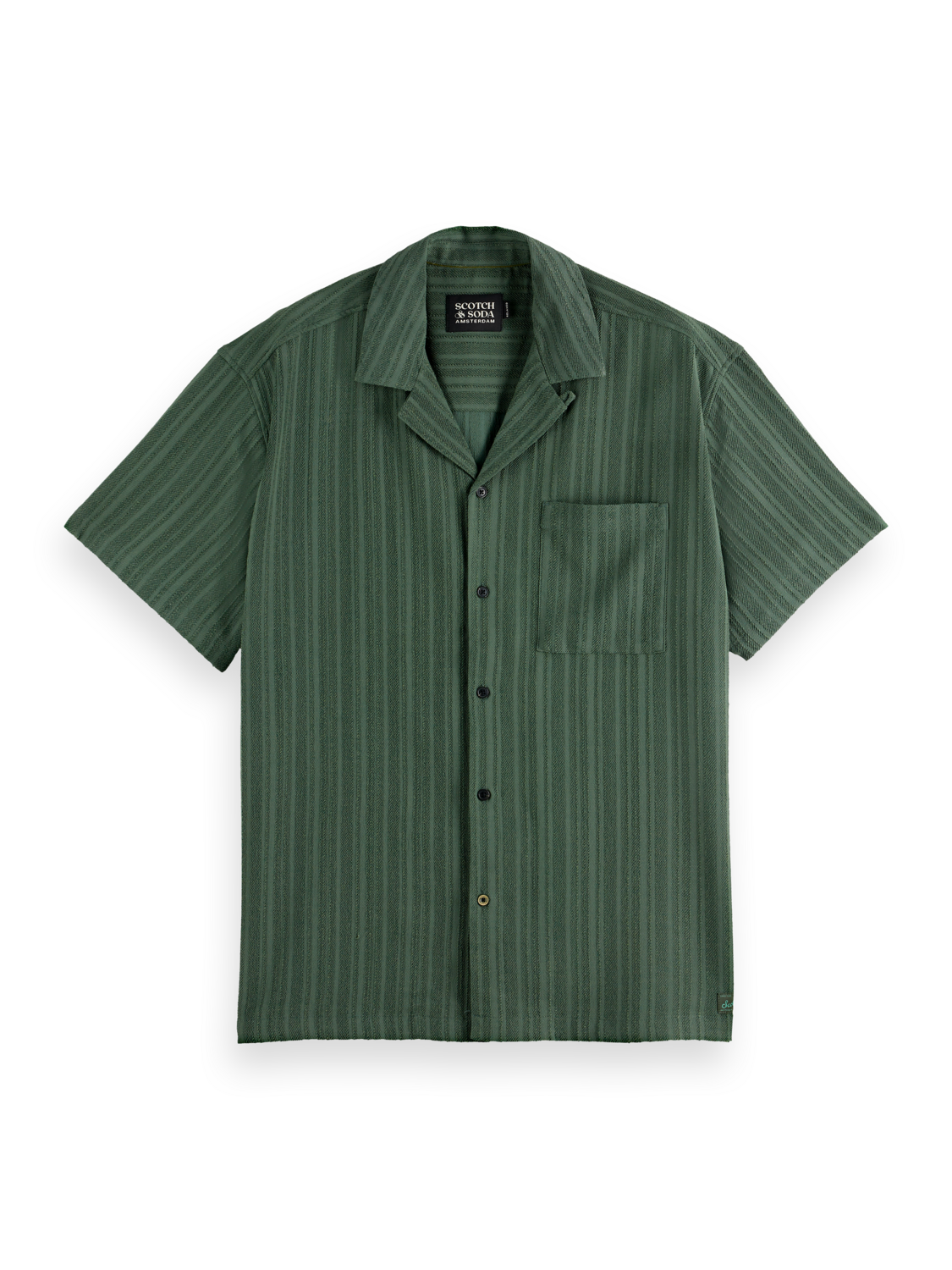 SCOTCH AND SODA Tonal-Striped Short-Sleeved Shirt - Gravity NYC