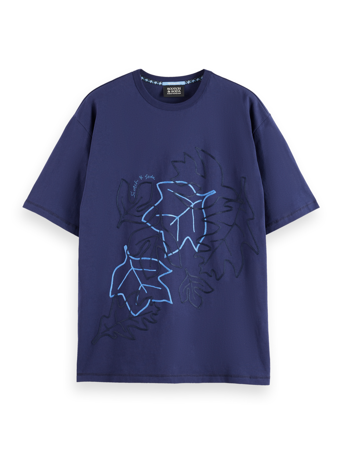 SCOTCH AND SODA Loose-Fit Embroidery T-Shirt - Gravity NYC