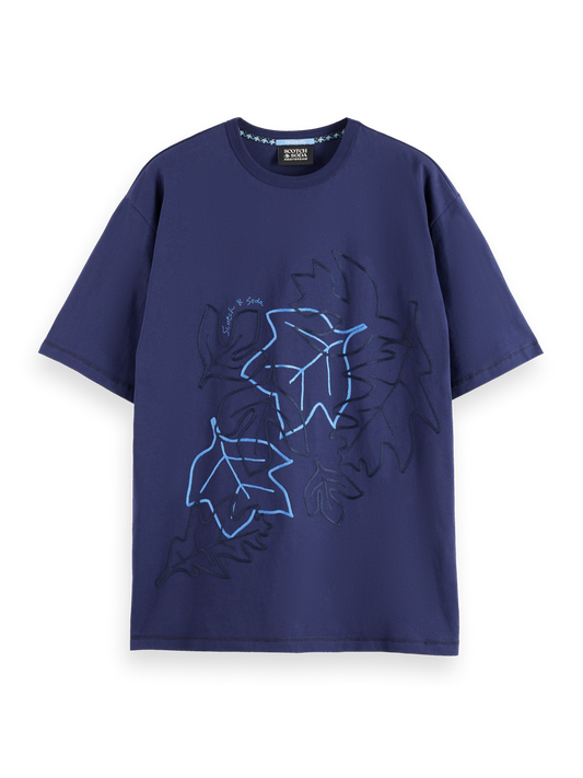 SCOTCH AND SODA Loose-Fit Embroidery T-Shirt - Gravity NYC