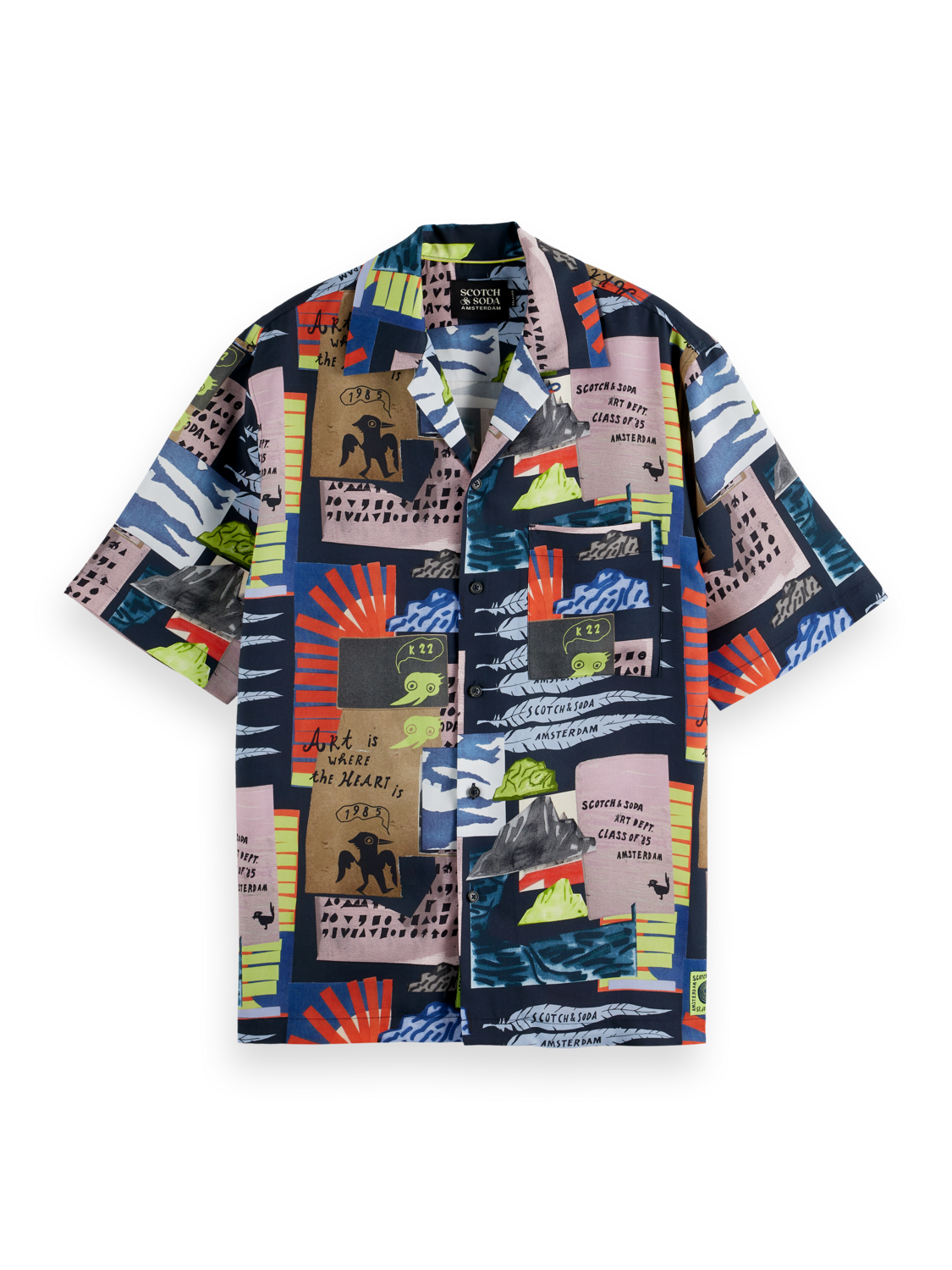 SCOTCH AND SODA Relaxed-Fit Tencel All-Over Printed Shirt - Gravity NYC