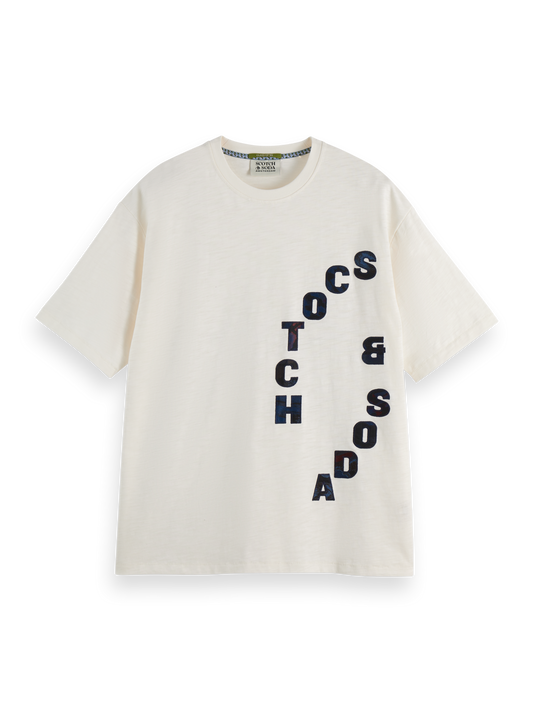 SCOTCH AND SODA Loose-Fit Applique T-Shirt - Gravity NYC