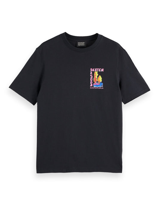 SCOTCH AND SODA Regular-Fit Front and Back Artwork T-Shirt - Gravity NYC