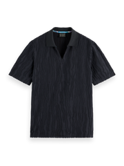 SCOTCH AND SODA Jacquard Cotton Terry Relaxed-Fit Polo - Gravity NYC