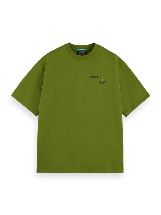 SCOTCH AND SODA Loose-Fit Front and Back Artwork T-Shirt