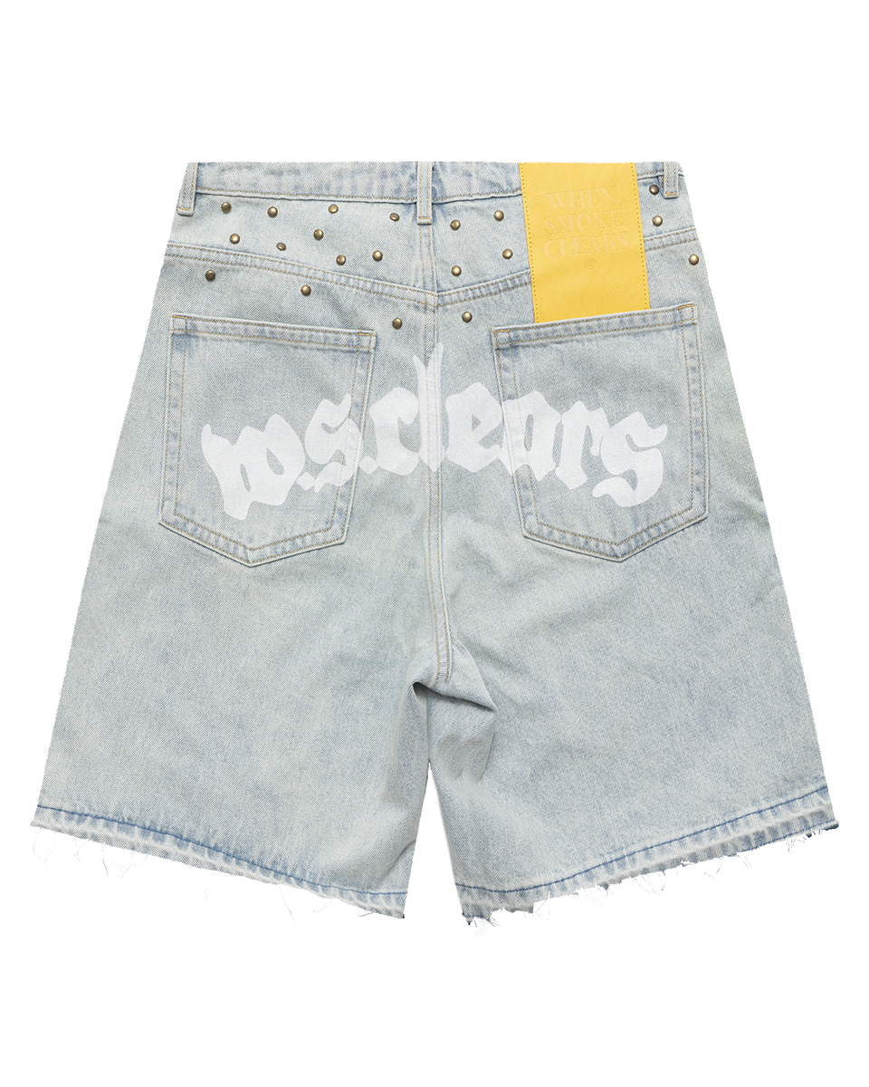 WHEN SMOKE CLEARS-Men's Jean Shorts and Denim Shorts