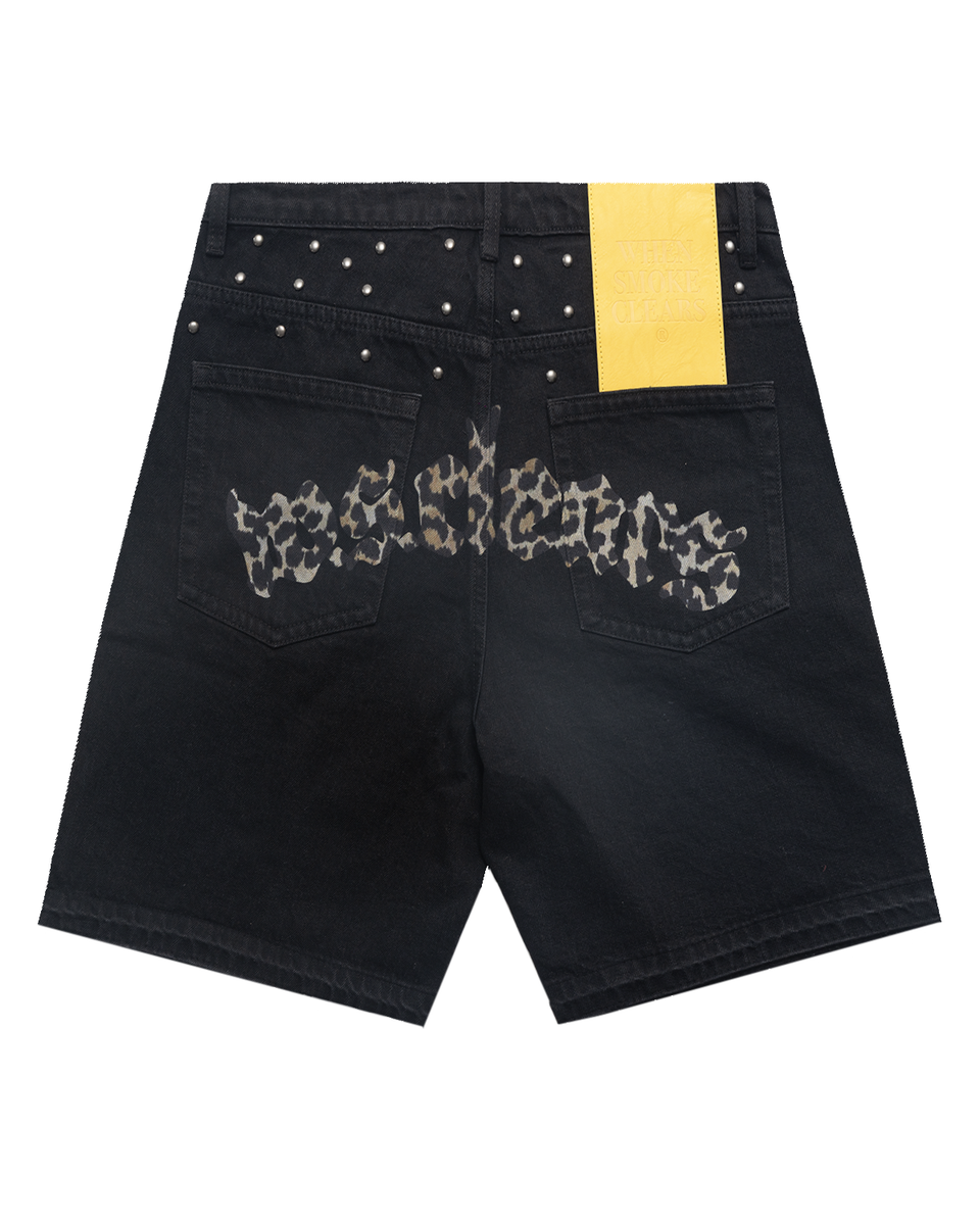 WHEN SMOKE CLEARS-Men's Jean Shorts and Denim Shorts