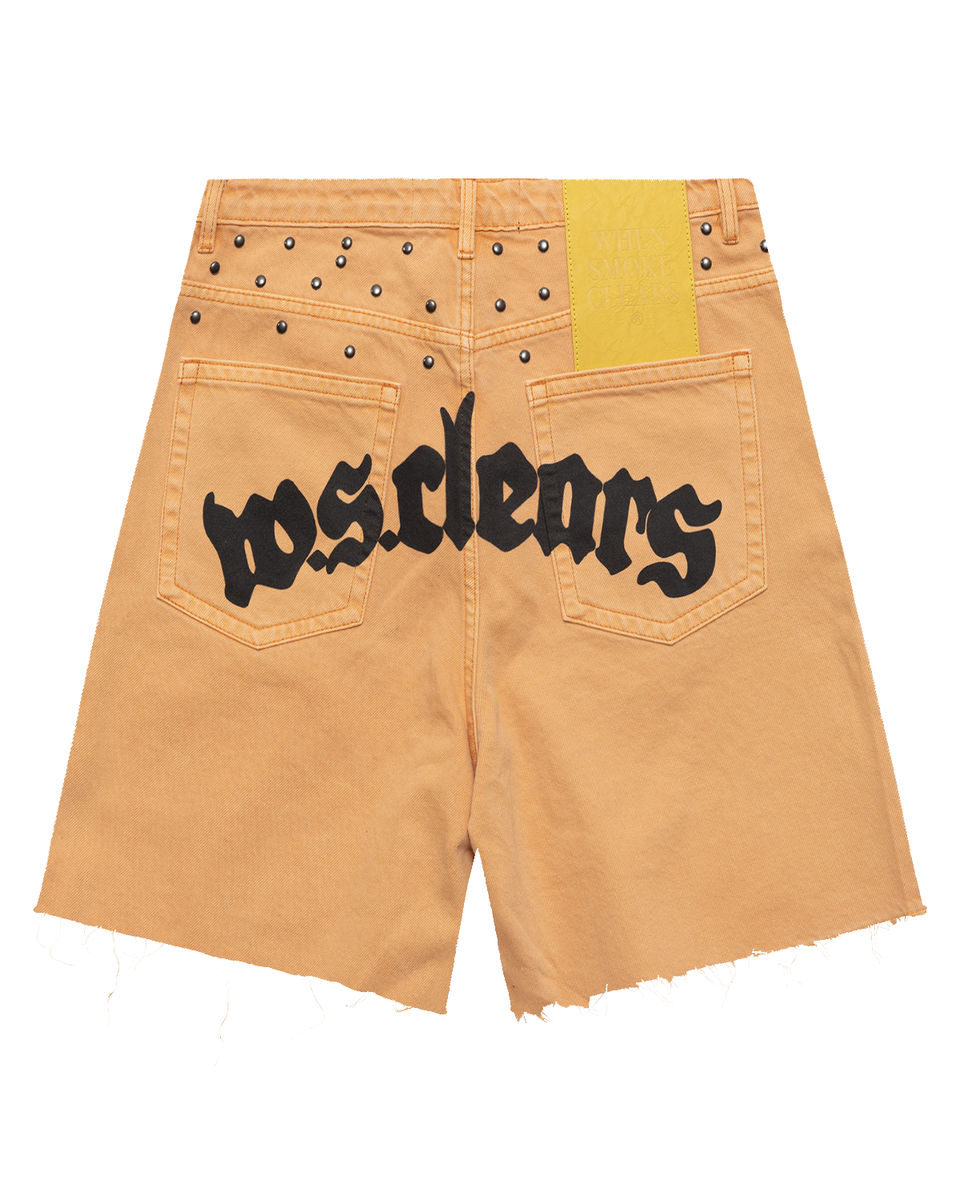 WHEN SMOKE CLEARS-Men's Jean Shorts and Denim Shorts