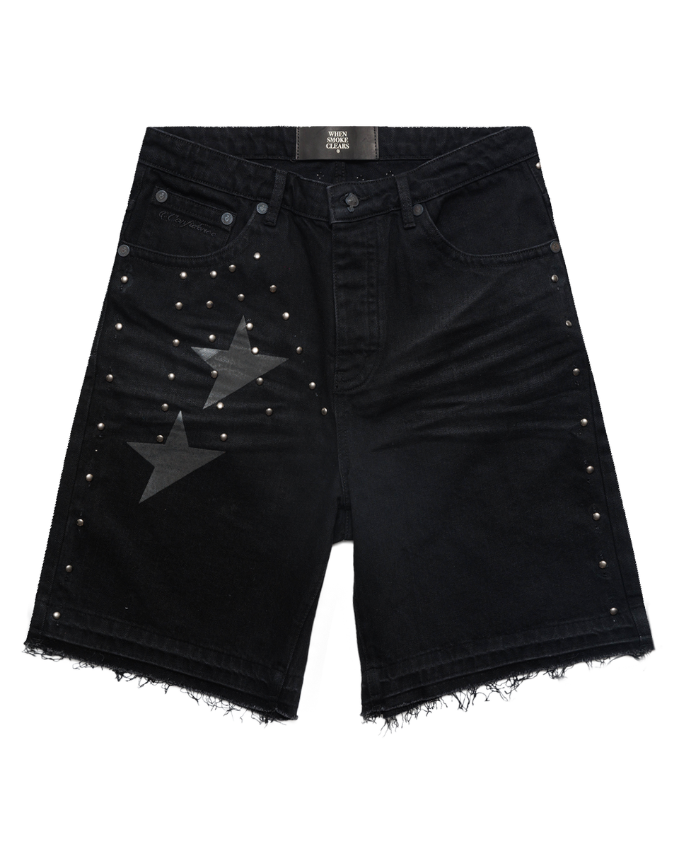 WHEN SMOKE CLEARS-Men's Jean Shorts and Denim Shorts