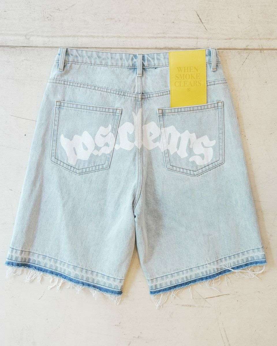 WHEN SMOKE CLEARS-Men's Jean Shorts and Denim Shorts
