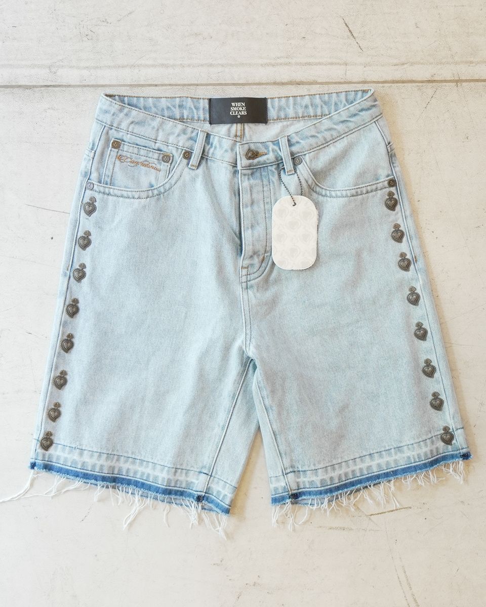 WHEN SMOKE CLEARS-Men's Jean Shorts and Denim Shorts