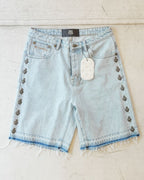 WHEN SMOKE CLEARS-Men's Jean Shorts and Denim Shorts