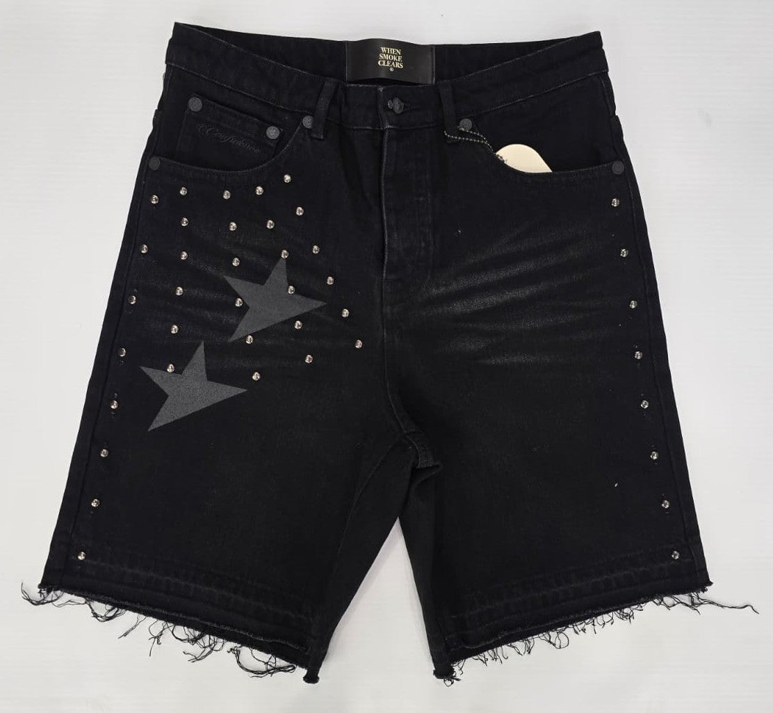 WHEN SMOKE CLEARS-Men's Jean Shorts and Denim Shorts